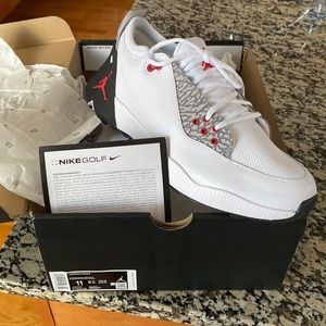 Jordan ADG 2 - Golf Shoes - Size 11: White/Black/Atmosphere Grey/University Red